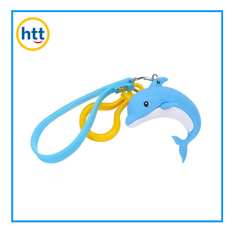 HTT-F023 3D小海豚 钥匙扣挂件