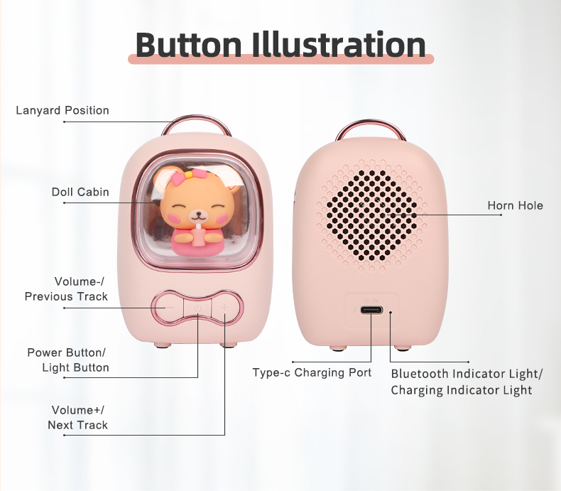 HTT-I001 小さなバックパックBluetoothスピーカー